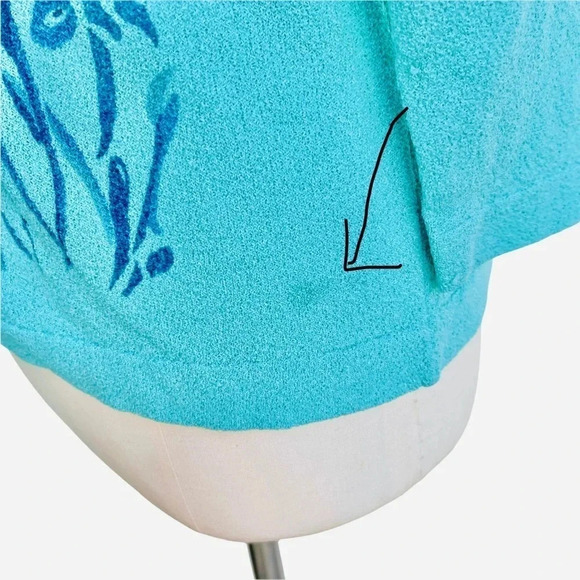 TALBOTS Women’s Size 36 Turquoise Button Front Vintage Cardigan - Picture 4 of 4